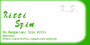 kitti szin business card